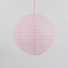 Rispapir lampeskærm 30 cm. Sart rosa